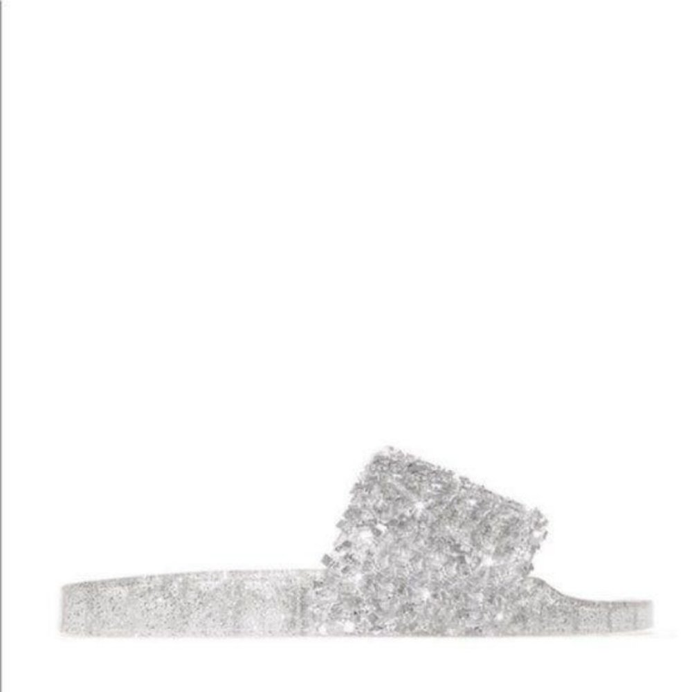 !!NEW!! Embellished Sparkle Slides in Silver - Picture 3 of 6